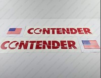 Contender Boat Logo Raised Domed 3D Decals 32" x 3.6" 2pcs.